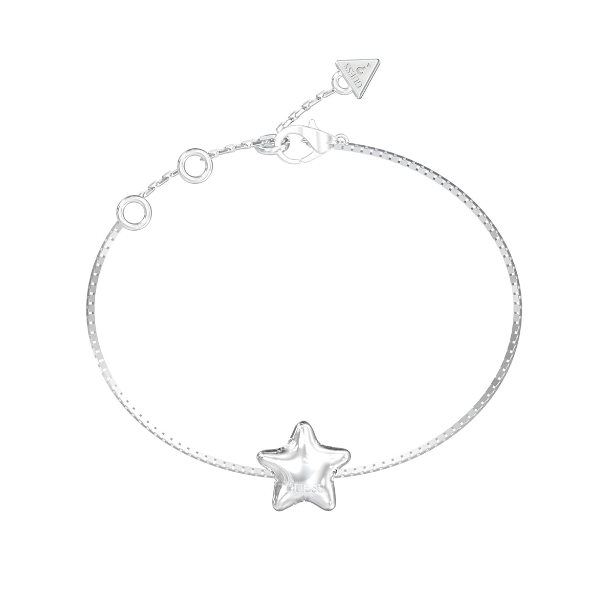 Guess bracciale multi catena in acciaio e strass con Guess bracciale multi catena in acciaio e strass con