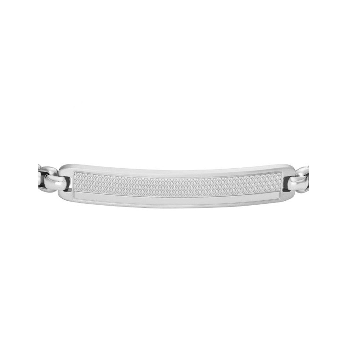Fossil Bracciale Donna Con Targhetta E Cristalli – Acciaio Bicolore, Regalo In Gift Box