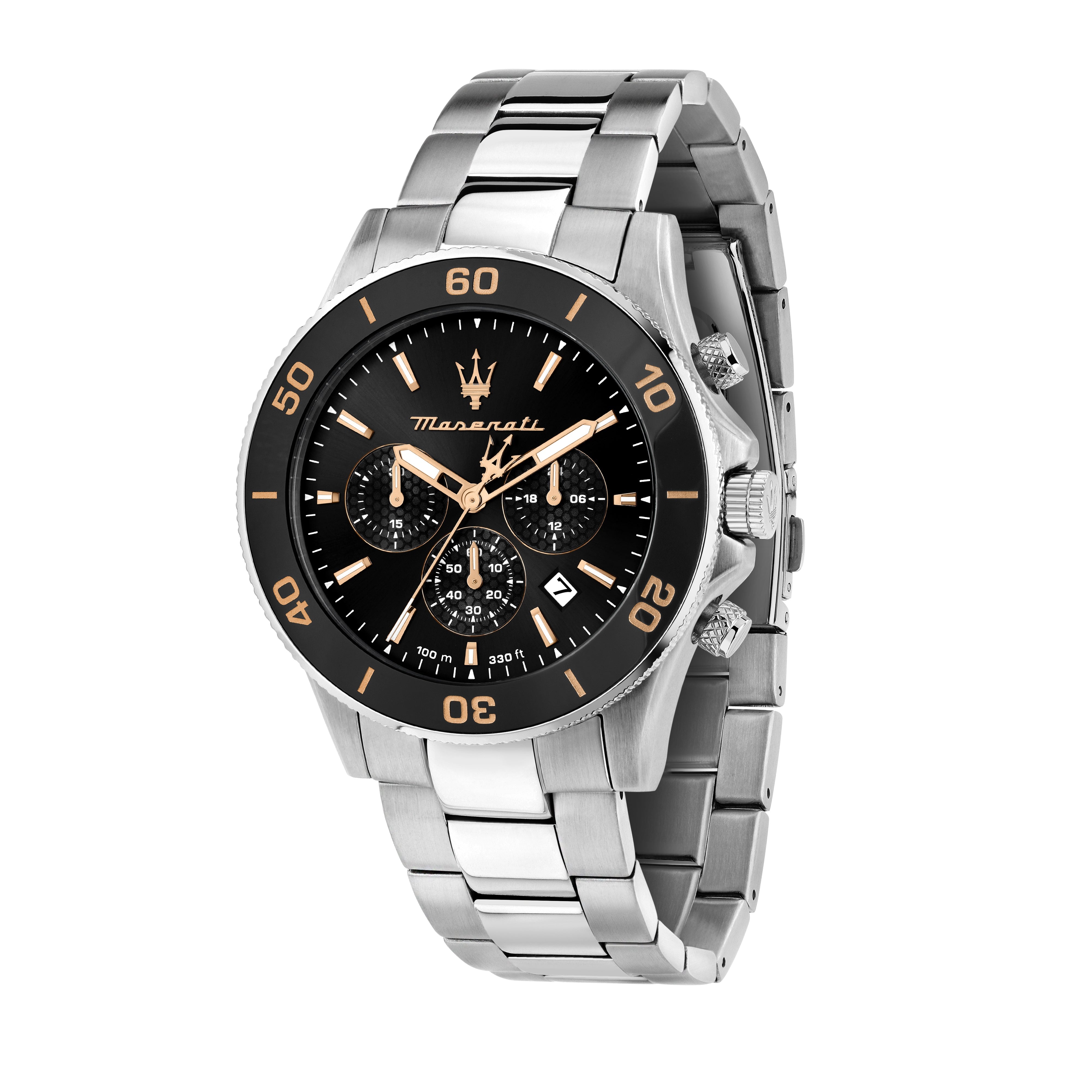 Maserati Competizione R8873600005 - Orologio Uomo Cronografo, Cassa 43mm In Acciaio, Quadrante Blu, Vetro Zaffiro, Impermeabile 10 ATM