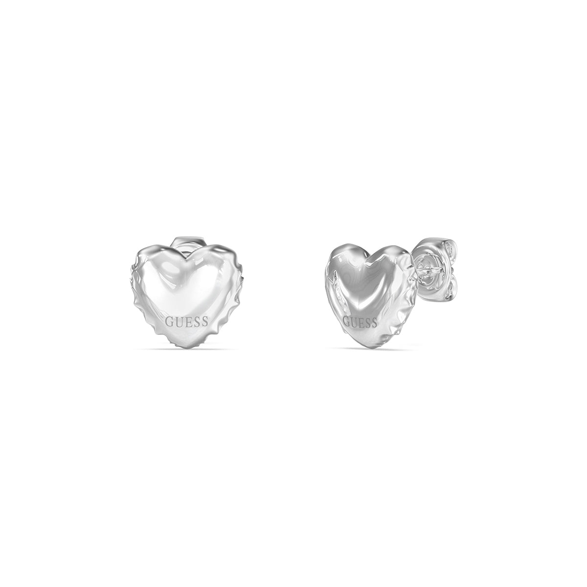 Guess Orecchini A Bottone Donna – Acciaio Inox Argento Con Cristallo – Modello UBE51405 – Cuore - 4