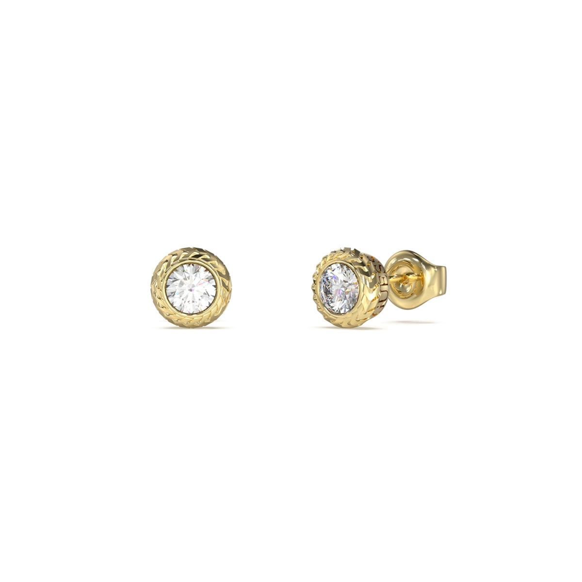 Guess Orecchini Donna JUBE70003JWGL – Cerchio In Acciaio Oro 316L, Collezione Let's Get Loud