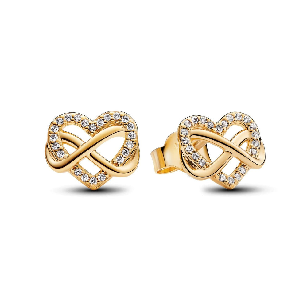 Pandora Infinity Heart Earrings with Bright Stones 262667C01