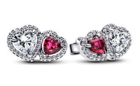 Pandora Double Hearts Earrings 293633C01