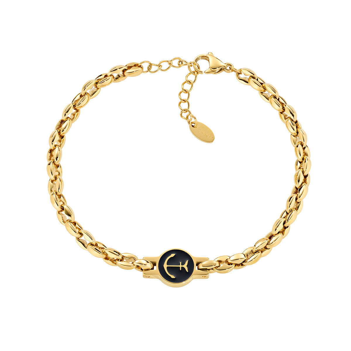 Amen Gioielli ACBR1655GN Bracciale Uomo acciaio