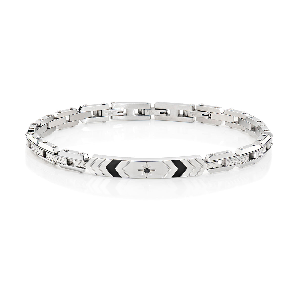 Amen Gioielli ACBR7396BNNZ Bracciale Uomo acciaio