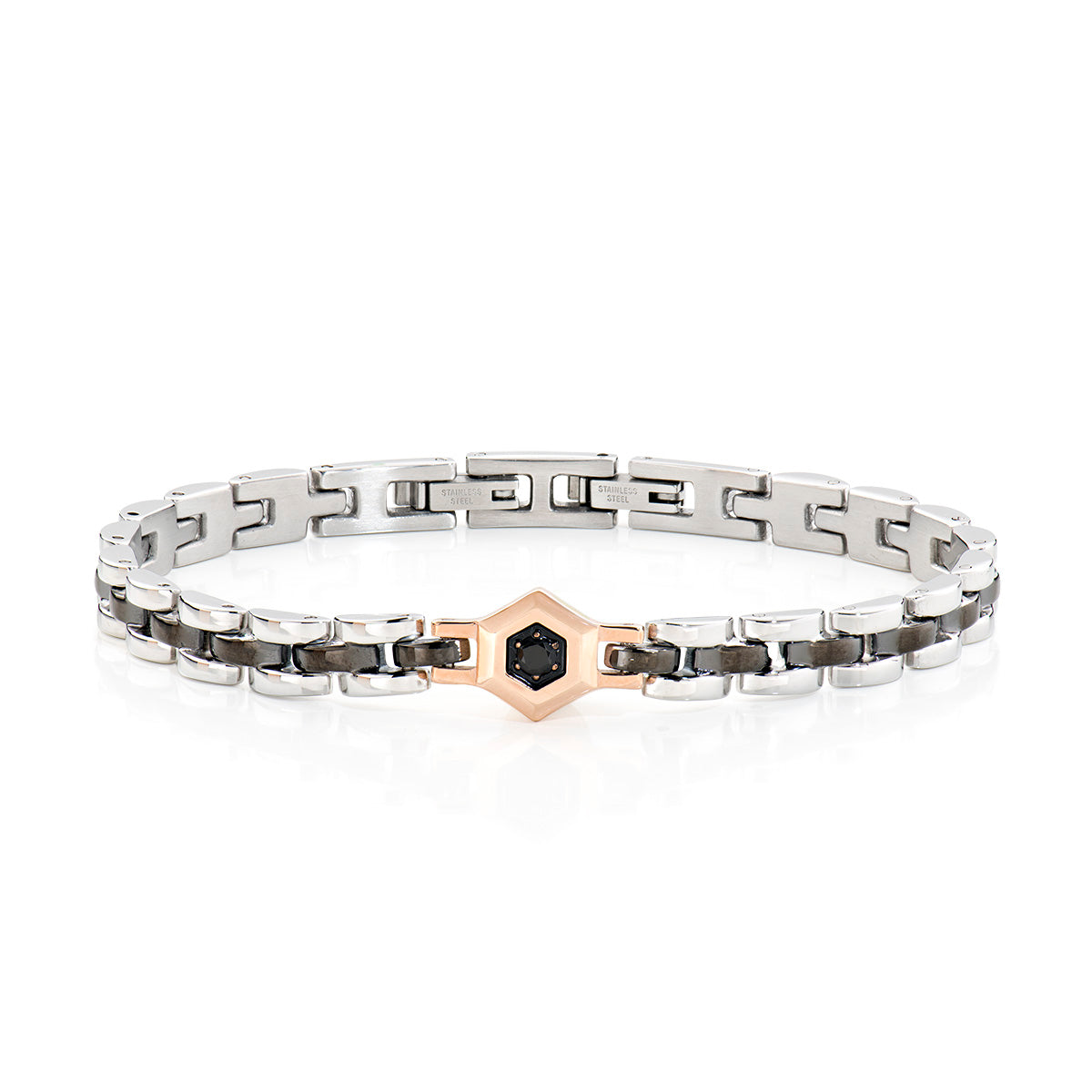 Amen Gioielli ACBRB7398BNRNZ Bracciale Uomo acciaio