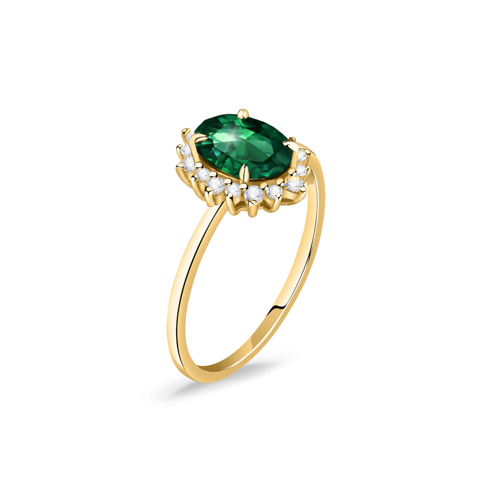 WOMEN'S LIVE DIAMOND CLASSIC GEM STONE RING LDY150191020I