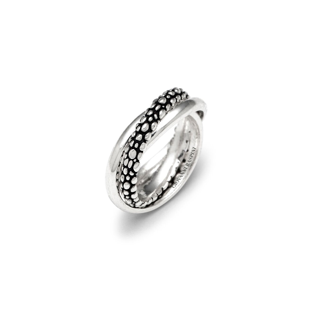 Anello Doppio Cuore Giovanni Raspini Argento 925 Misura 16