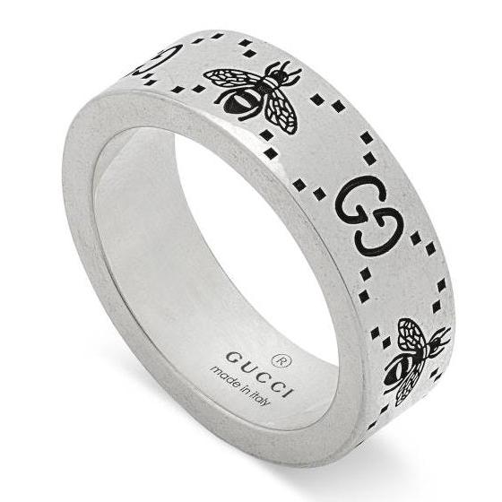 Anello Serpente a Fascia Media Gucci Argento 925 YBC728389001