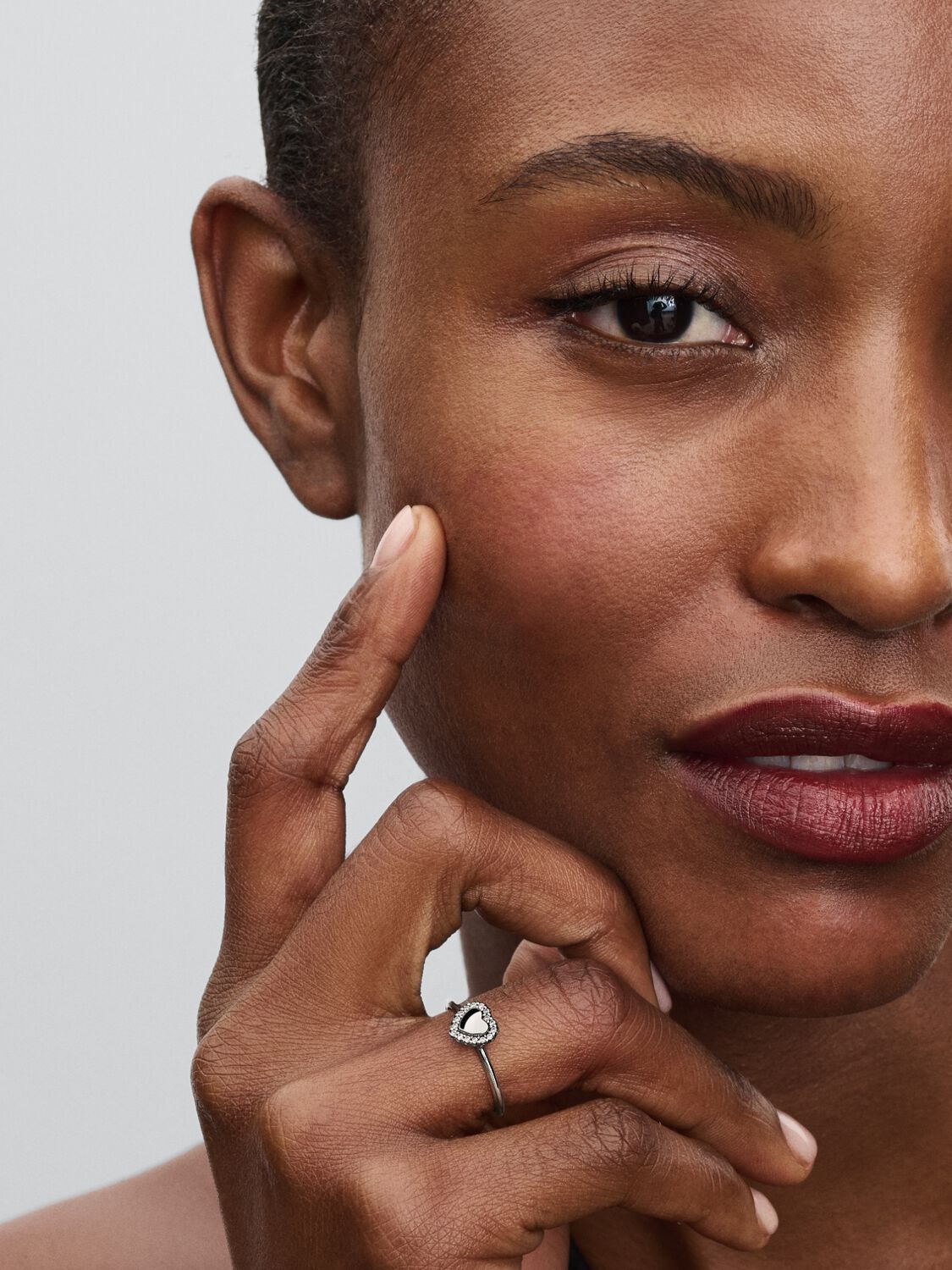 Pandora Heart and Pavé Ring to Engrave 193801C01