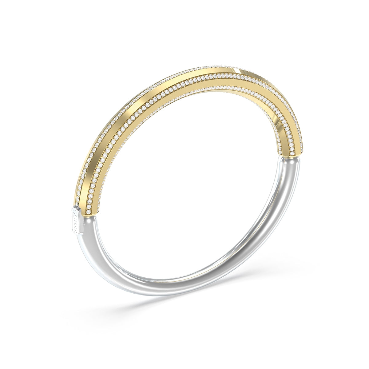 Bracciale Catena Logo G Bicolore Cristalli Guess JUBB05367JWYGRHS