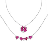 Amen women's four-heart necklace CLPMHBR