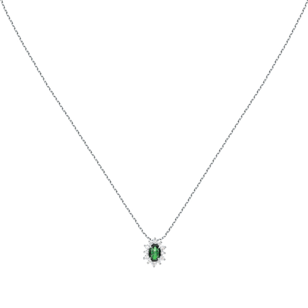 WOMEN'S LIVE DIAMOND CLASSIC GEM STONE NECKLACE LDW050157