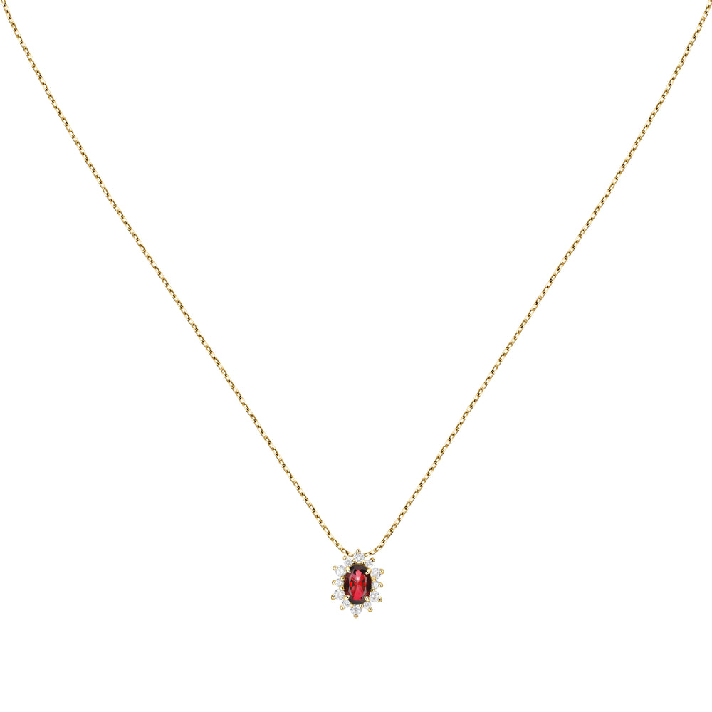 LIVE DIAMOND CLASSIC GEM STONE WOMEN'S NECKLACE LDY050155