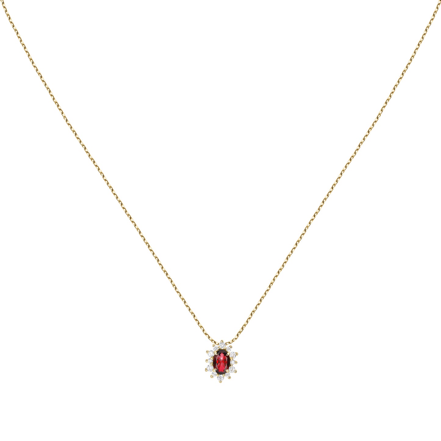 LIVE DIAMOND CLASSIC GEM STONE WOMEN'S NECKLACE LDY050155