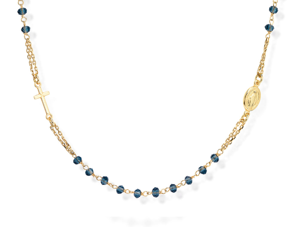 
                  
                    Collana Amen unisex rosari con cristalli CROGBL3
                  
                