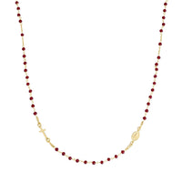 Amen Unisex Rosary Necklace with Crystals CROGR3