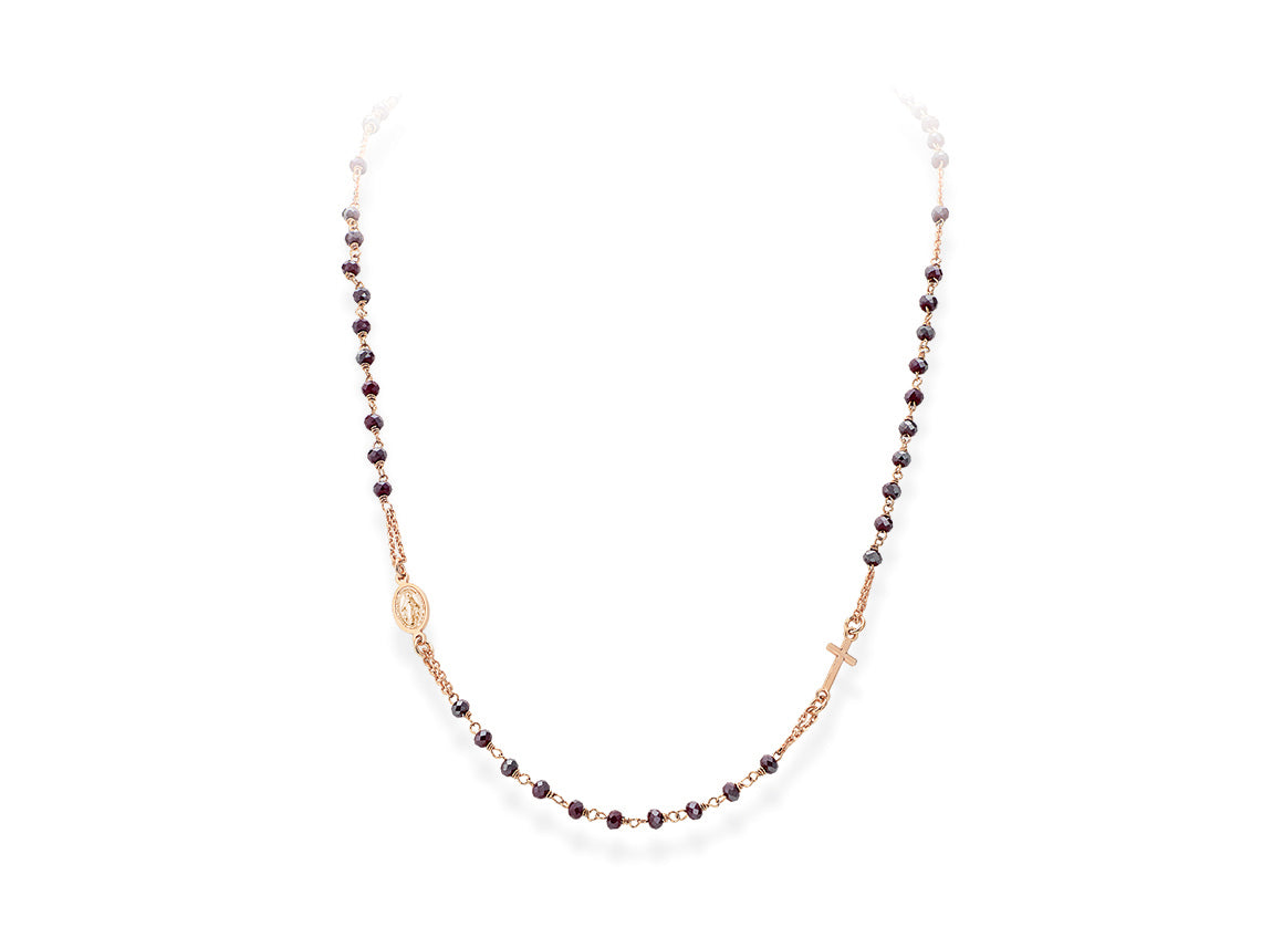Amen Unisex Rosary Necklace with CRORA3 Crystals