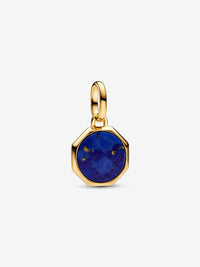Pandora Mini Blue Medallion Charm for Engraving ME