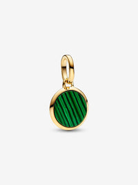 Pandora Green Mini Medallion Charm for Engraving ME 763389C01