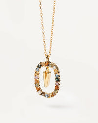 Necklace with letter V