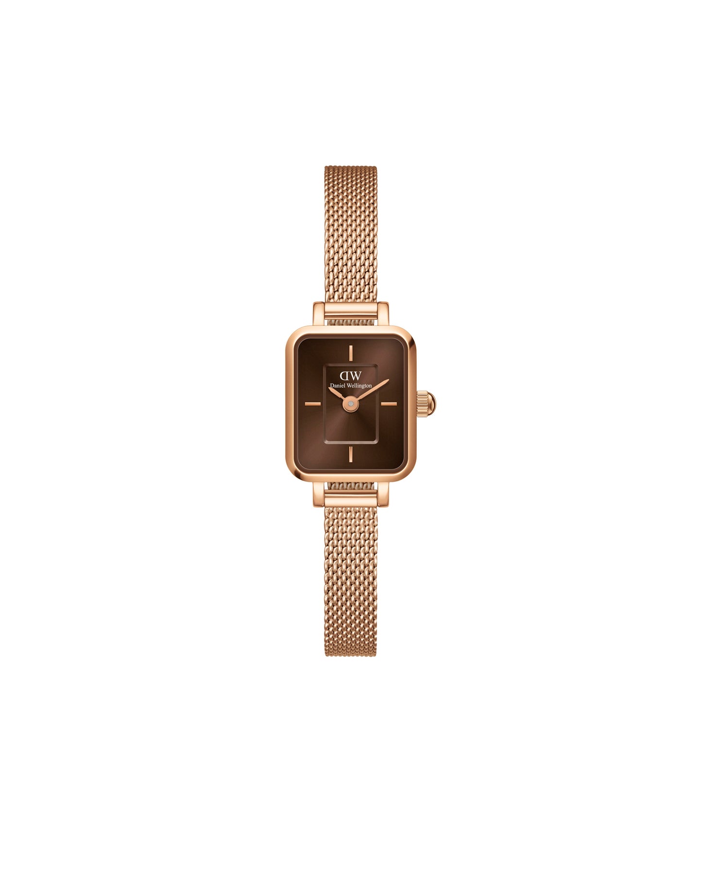 Daniel Wellington Quadro Mini Melrose Rose Gold Amber Watch