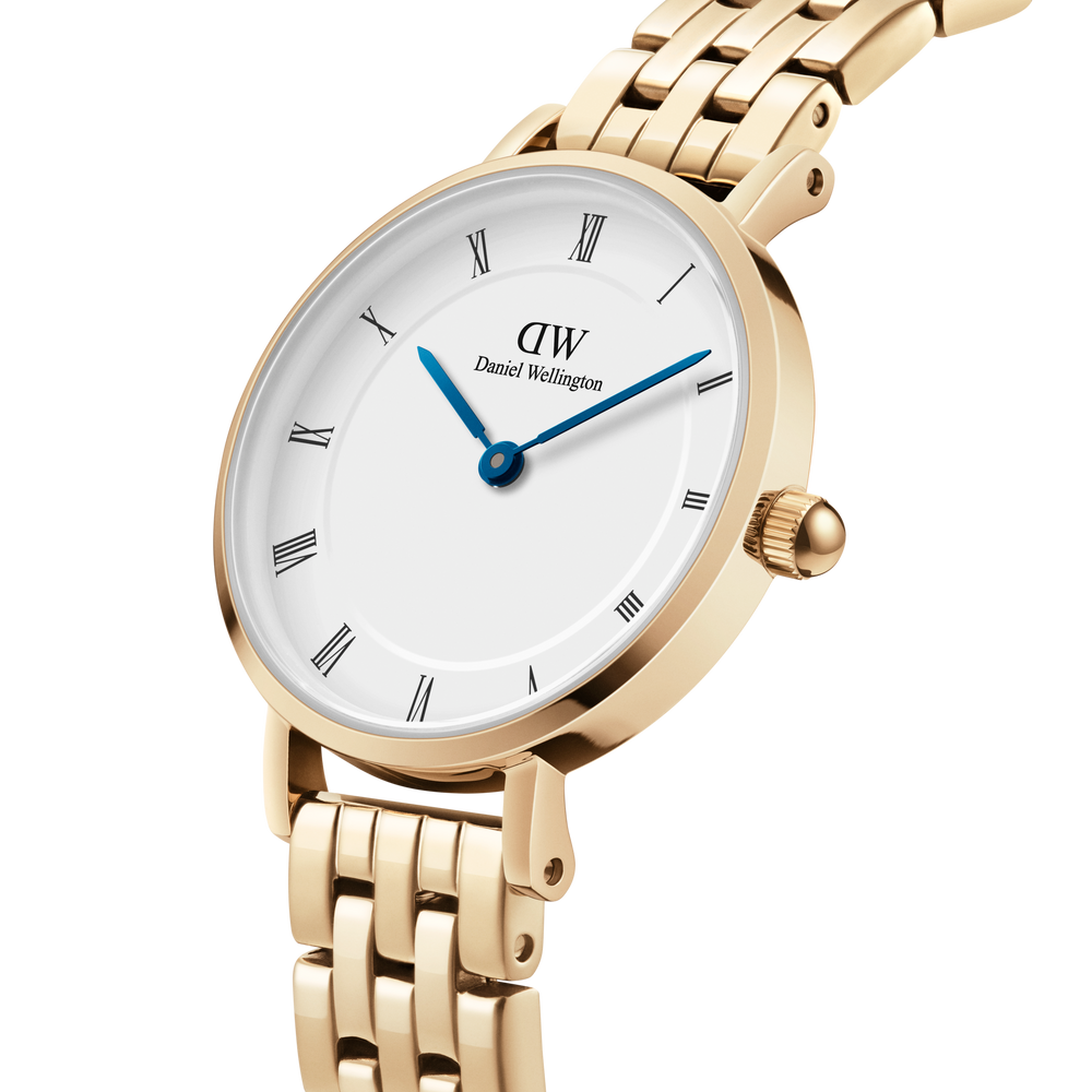
                  
                    Daniel Wellington Petite Roman Numerals 5-Link Gold Watch
                  
                