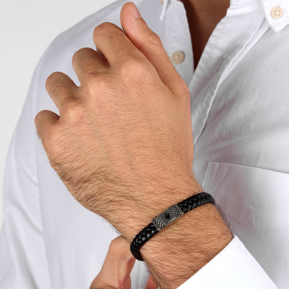 
                  
                    MASERATI MEN'S RECYCLED LEATHER BRACELET JM424AVE25-MASERATI-Eldorado Jewels
                  
                