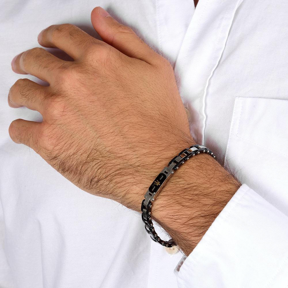 
                  
                    MASERATI CERAMIC GOLD MEN'S BRACELET JM424AXU05-MASERATI-Eldorado Jewels
                  
                