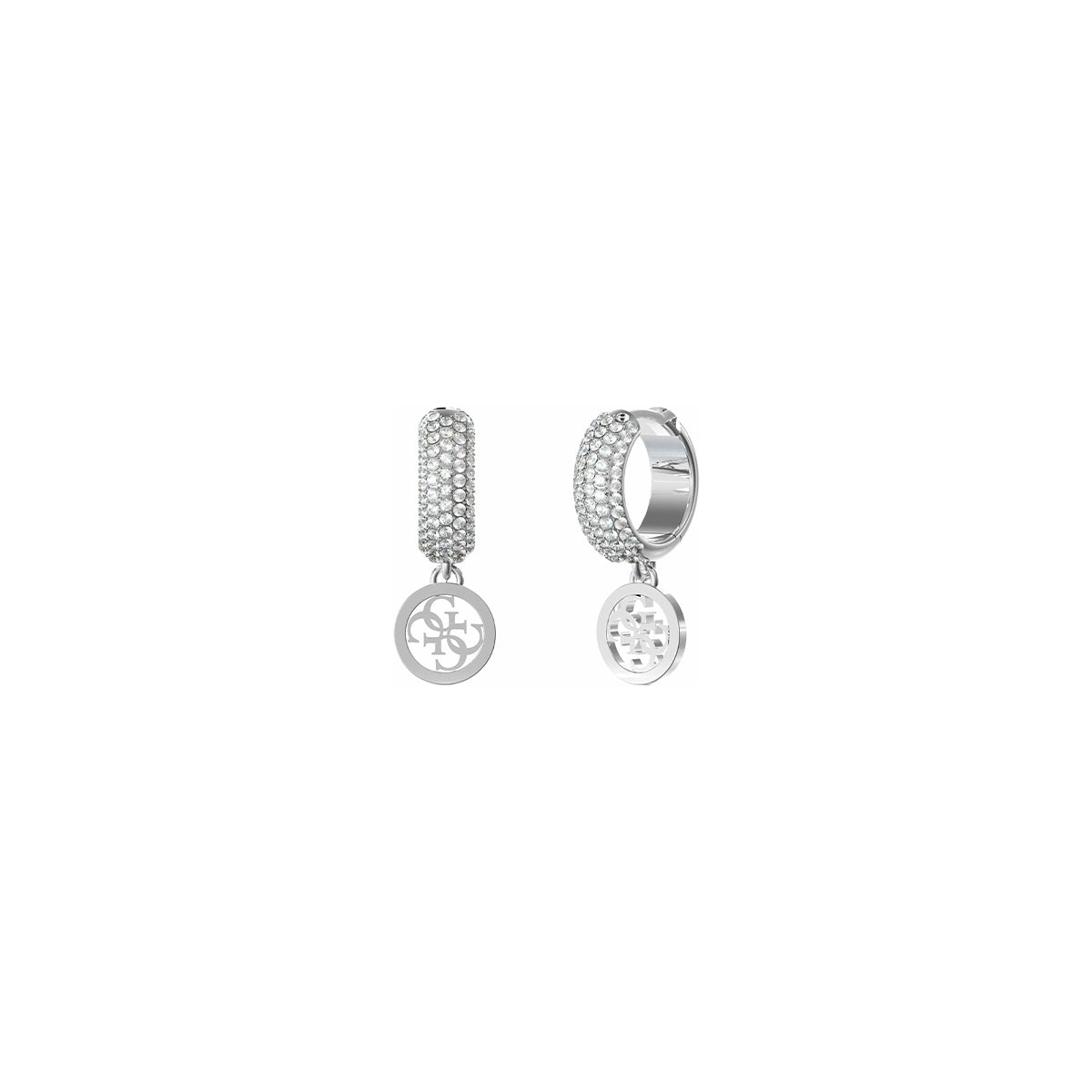 Orecchini a Lobo Logo Triangolo Guess Acciaio JUBE03301JWRHT-U (Coppia)