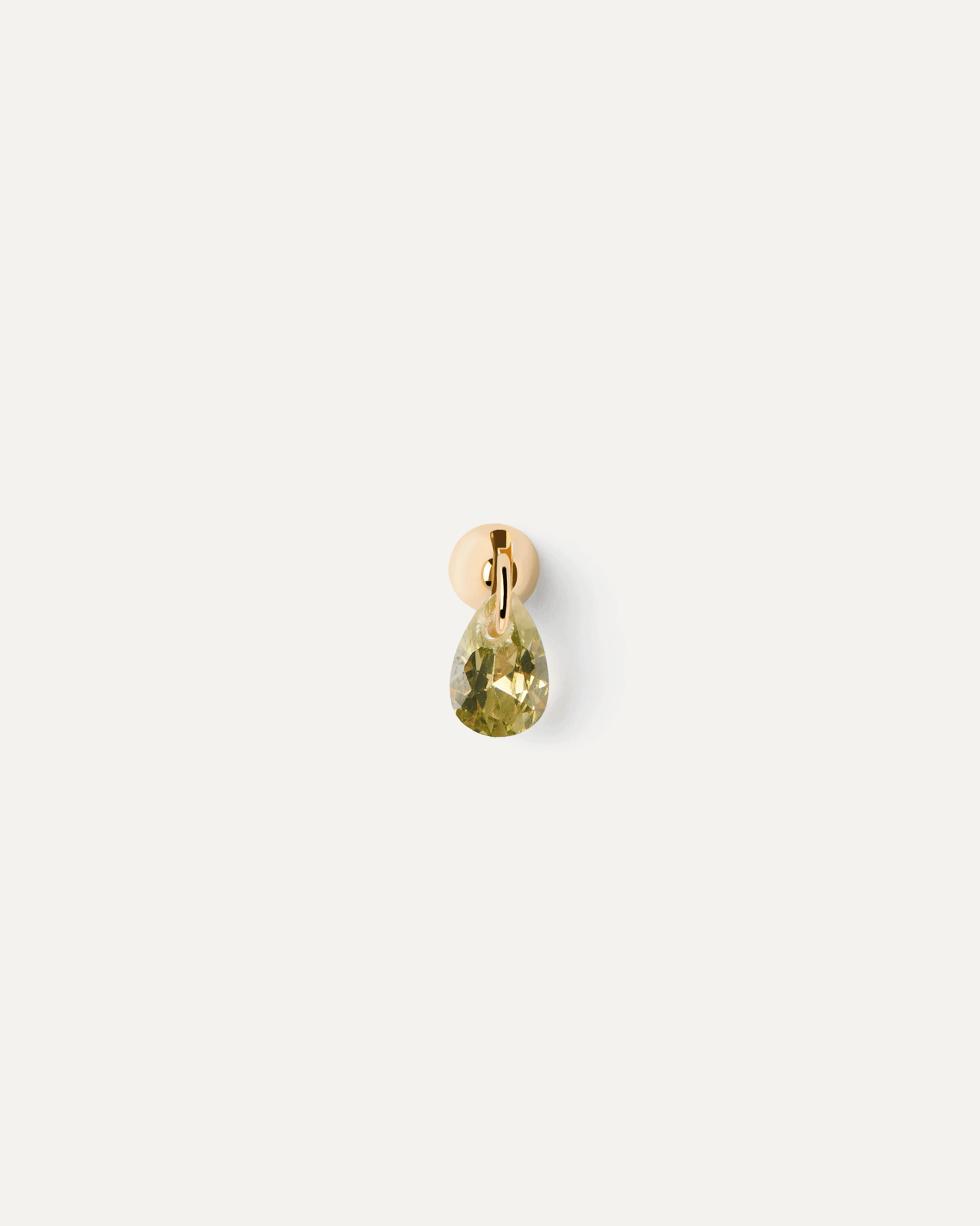 PDPAOLA Lily Green Single Hoop Earring