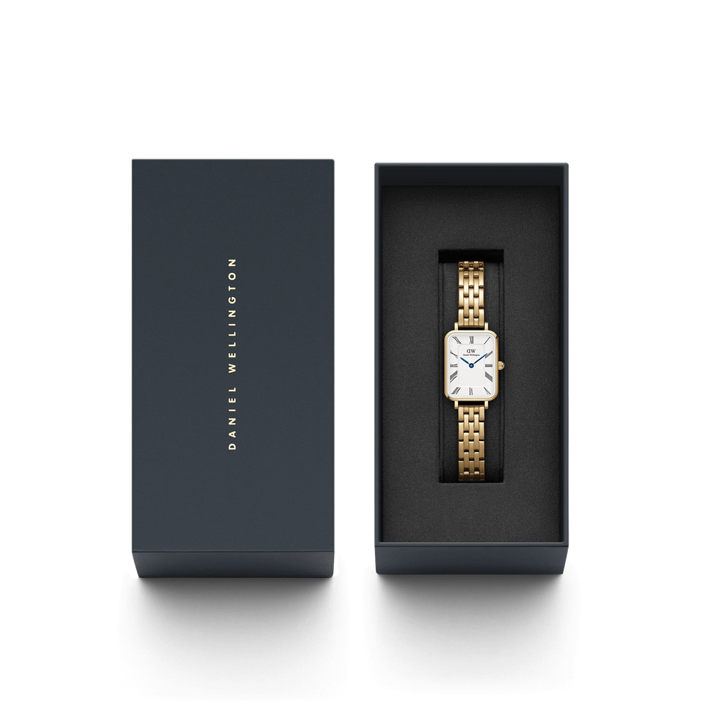 
                  
                    Daniel Wellington Quadro Roman Numerals 5-Link Gold Women's Watch
                  
                