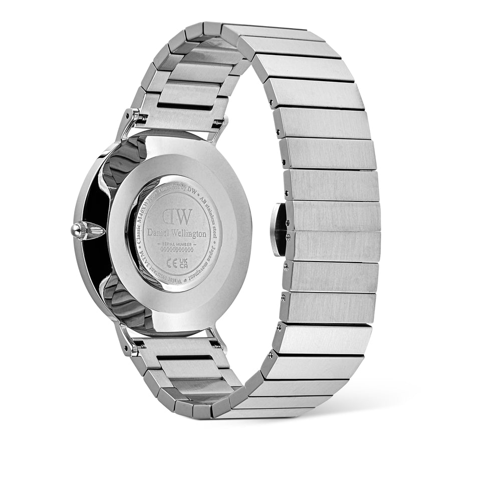 
                  
                    Daniel Wellington Classic Piano Link Arctic Silver men's watch DW00100776
                  
                