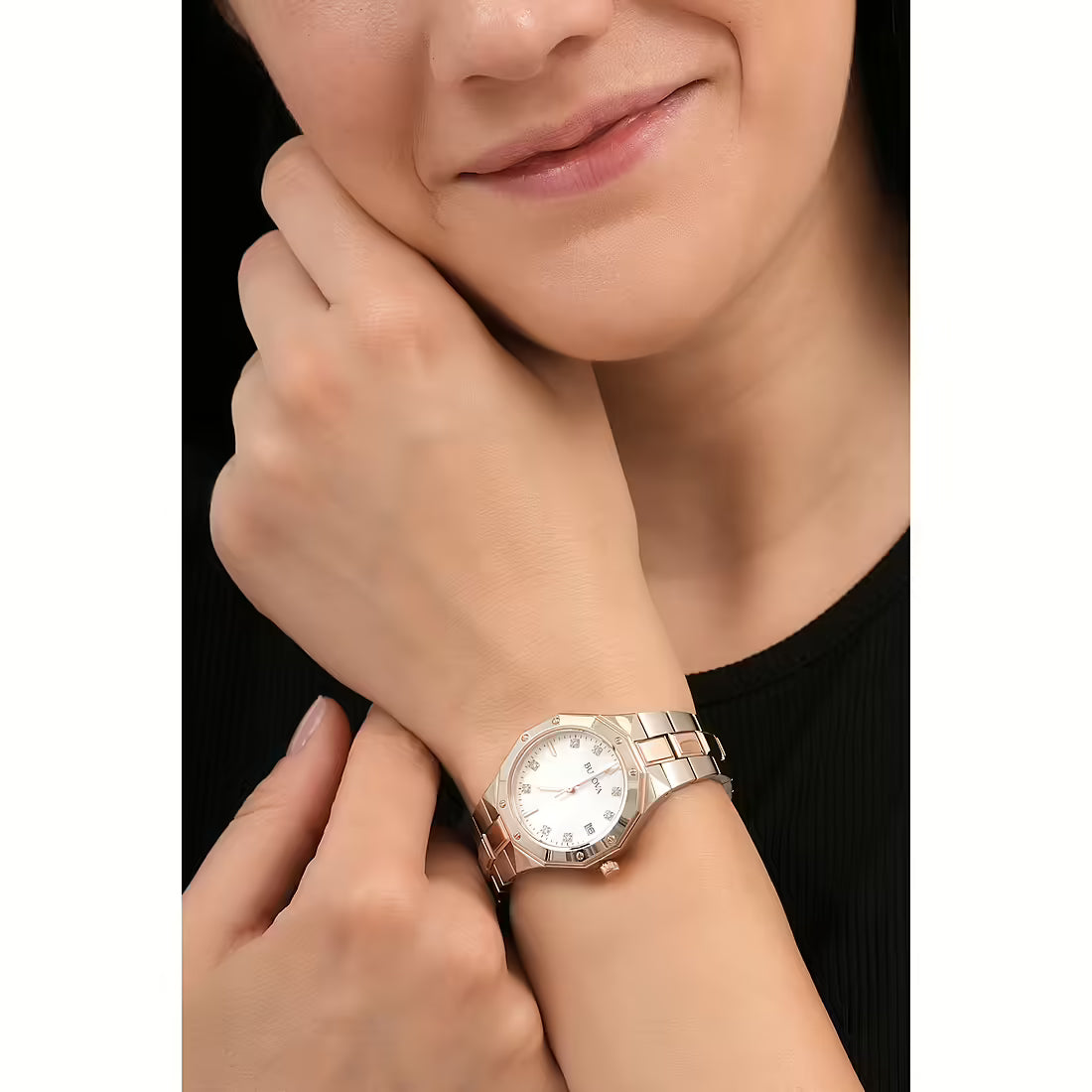 Bulova Octagon Lady Diamonds watch 98P235