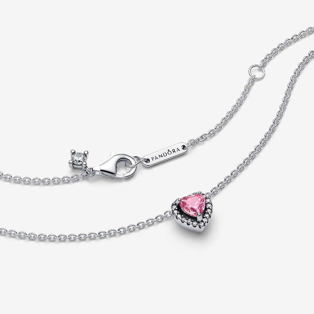 
                  
                    Pandora Pink Embossed Heart Necklace 398425C02-45
                  
                