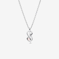 Pandora Infinity Bond Necklace Pink Pearl 393762C01-50