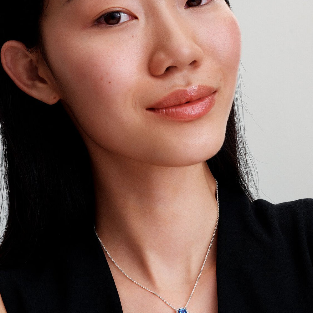 
                  
                    Pandora Blue Square Light Point Necklace 393560C01-45
                  
                