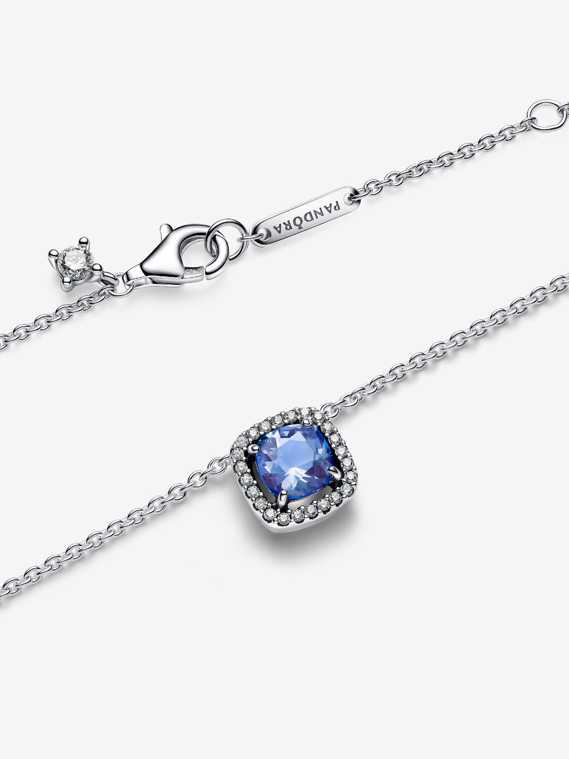 Pandora Blue Square Light Point Necklace 393560C01-45