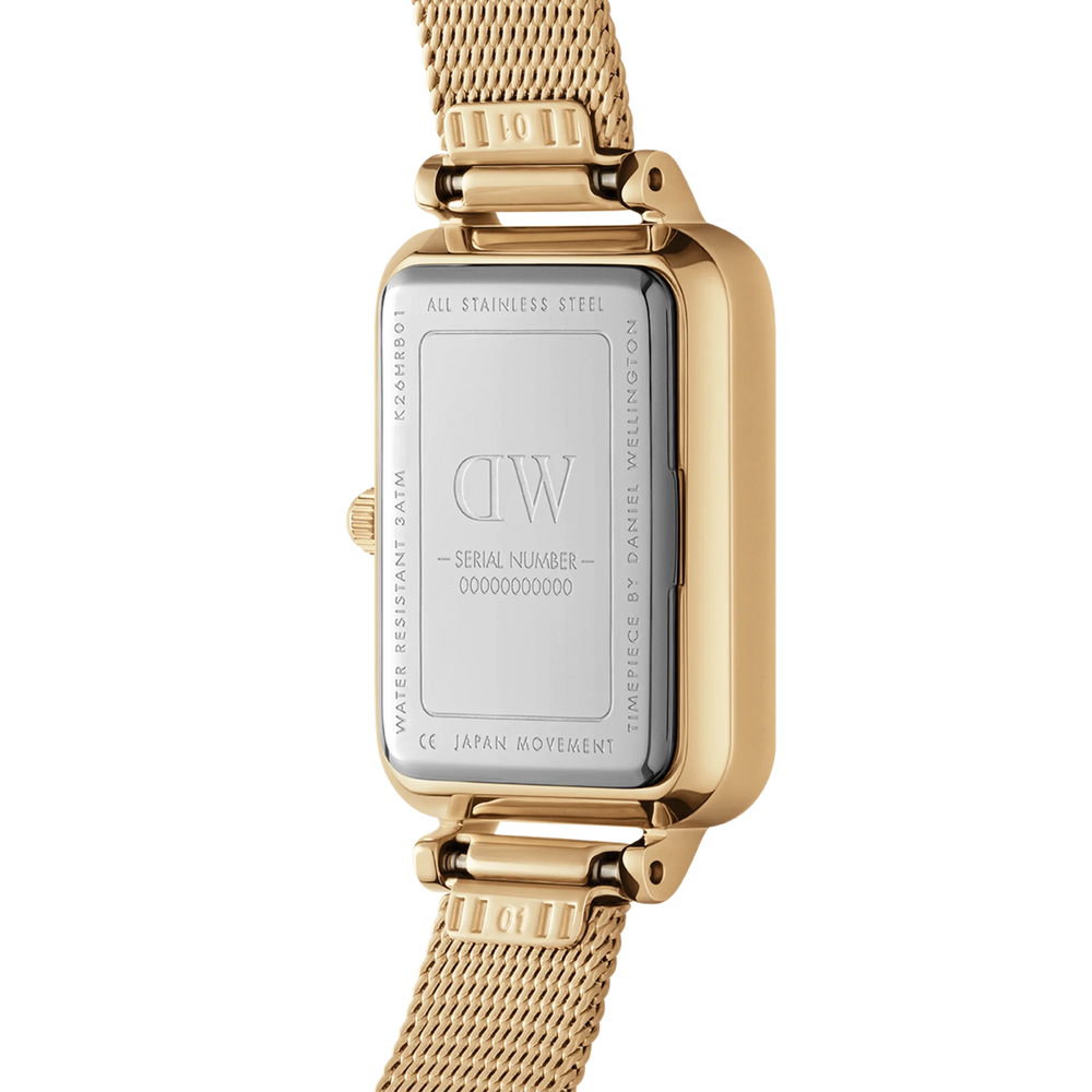 
                  
                    Daniel Wellington Quadro Pressed Evergold Watch DW00100556-DANIEL WELLINGTON-Eldorado Jewels
                  
                