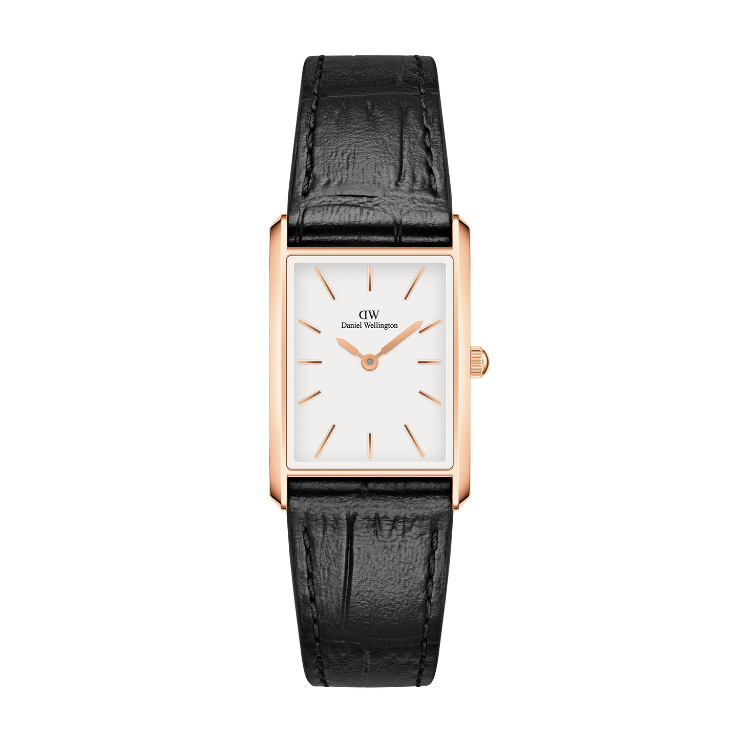 Daniel Wellington Bound Black Crocodile Rose Gold Watch DW00100698-DANIEL WELLINGTON-Eldorado Jewels